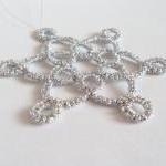 Silver Christmas Tree Decoration In Tatting