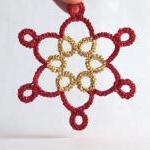 Red, Gold Christmas Tree Ornament